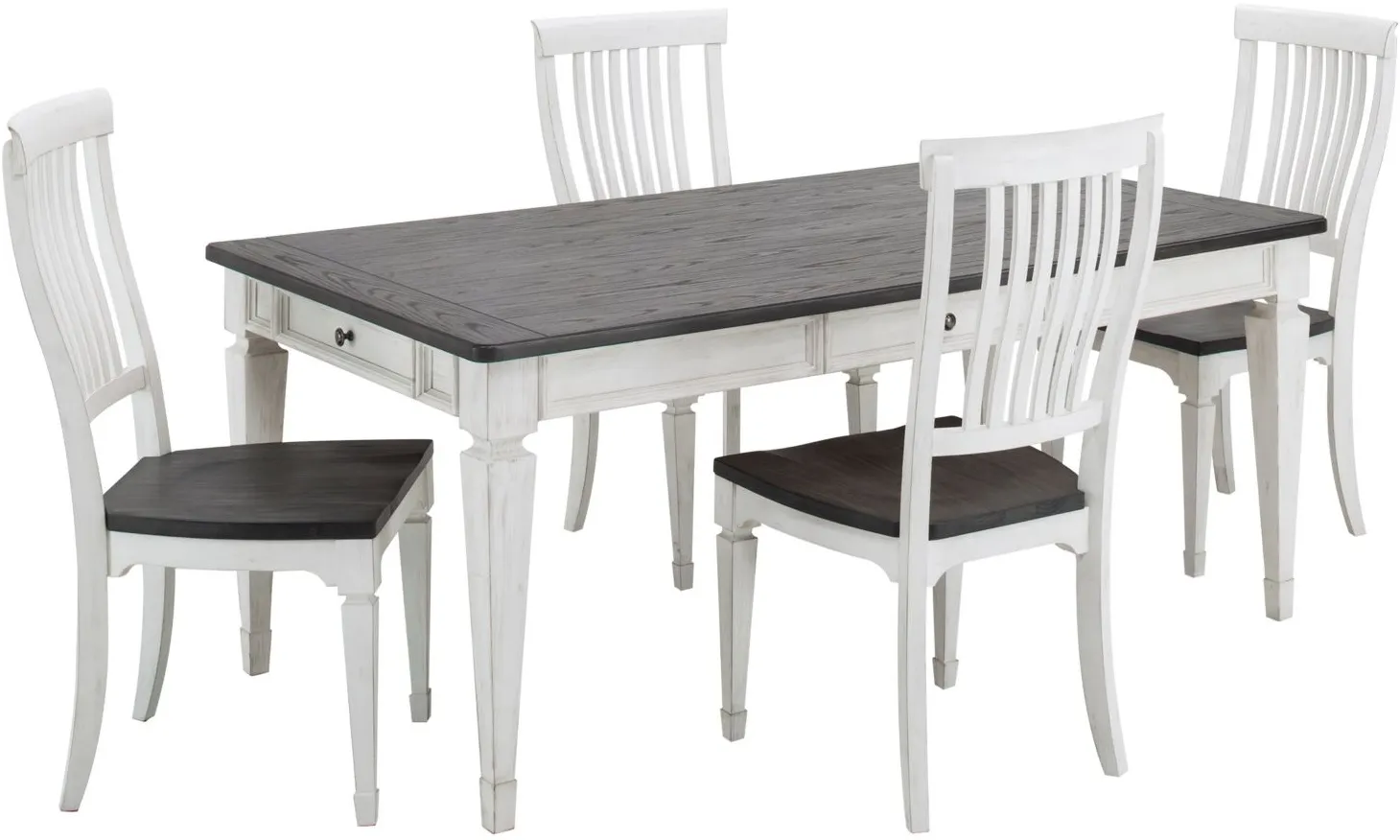 Liberty Furniture Shelby 5-pc. Dining Set in White / Gray by Liberty Furniture